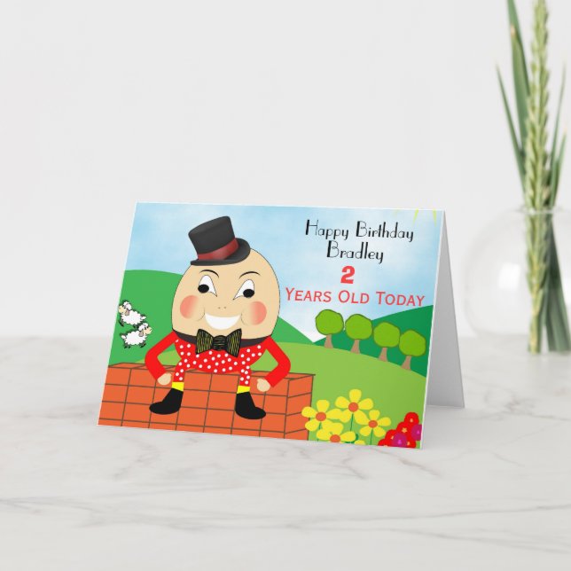 Humpty Dumpty Cute Kids Birthday Card (Front)