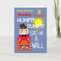 Humpty Dumpty Cute Personalized Kids Birthday Card
