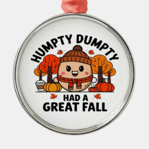 Humpty Dumpty, Funny Thanksgiving Metal Tree Decoration