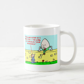 humpty dumpty insurance coffee mug