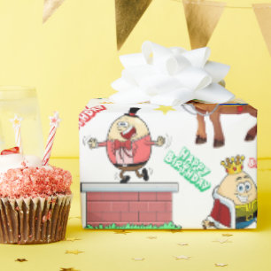 Humpty Dumpty Kids Birthday Party Wrapping Paper