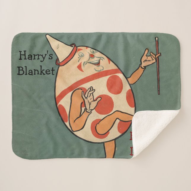 Humpty Dumpty Kids' Personalised Sherpa Blanket (Front (Horizontal))