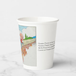 Humpty Dumpty on Wall Mother Goose Nursery Rhyme Paper Cups