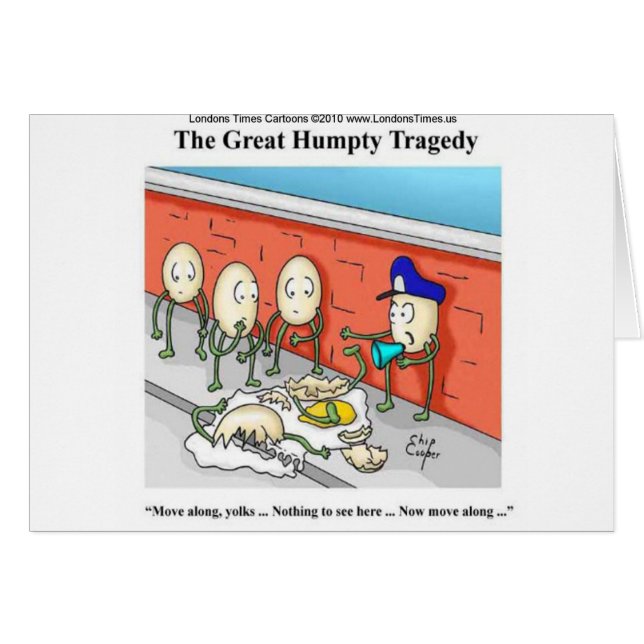 Humpty Dumpty Police Investigation Funny Gifts (Front Horizontal)