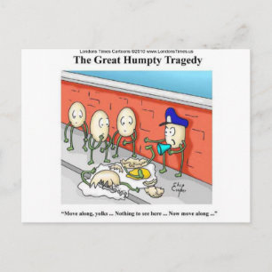 Humpty Dumpty Police Investigation Funny Gifts Postcard