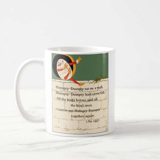 Humpty Dumpty Rhyme Coffee Mug (Left)