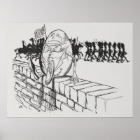 Humpty Dumpty sat on a wall  Arthur Rackham       