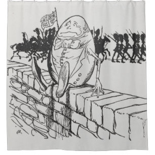 Humpty Dumpty sat on a wall  Arthur Rackham Shower Curtain