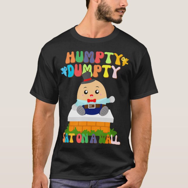  Humpty Dumpty Sat On A Wall For Kids Toddler Boys T-Shirt (Front)