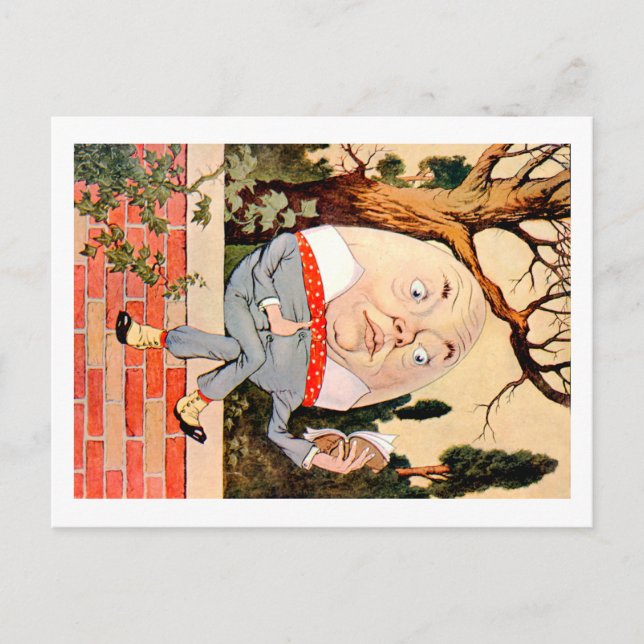 Humpty Dumpty Sat on a Wall In Wonderland Postcard (Front)