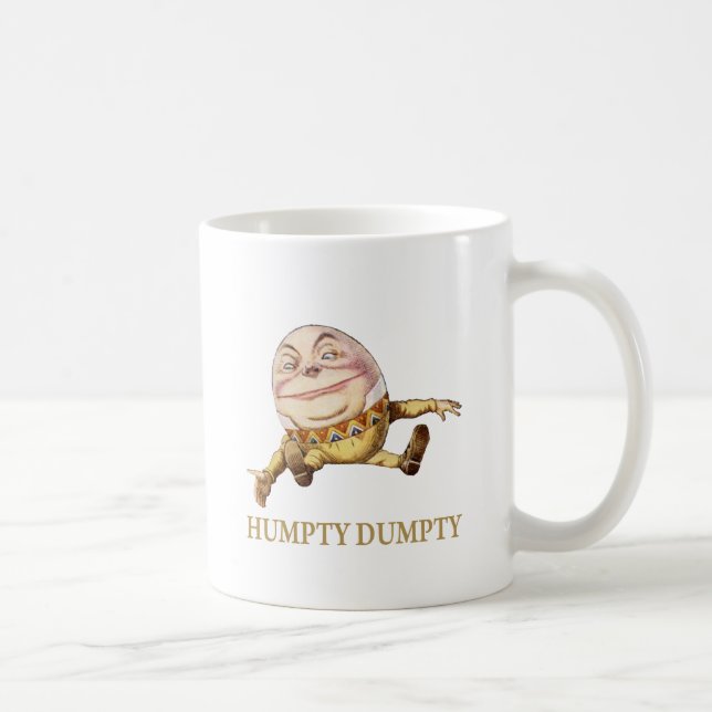 HUMPTY DUMPTY SAT ON A WALL - NURSERY RHYME COFFEE MUG (Right)