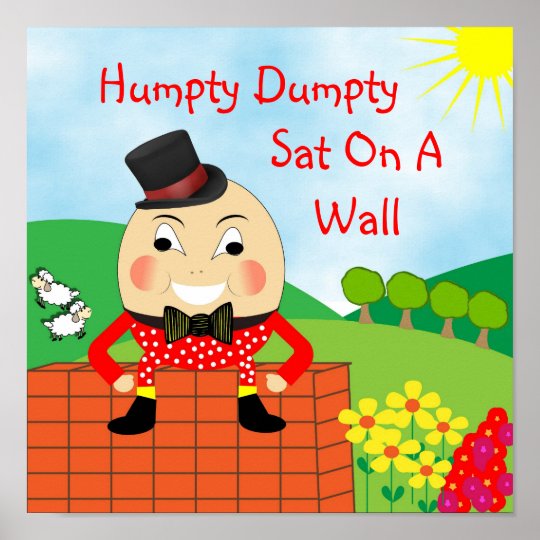 Home & Living Nursery Rhyme Fabric Wall Decal Humpty Dumpty Wall ...