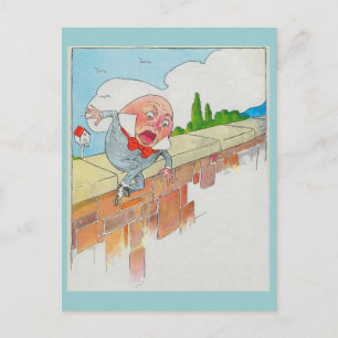 Humpty Dumpty sat on a wall Postcard