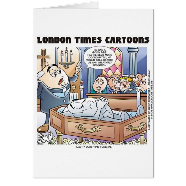 Humpty Dumptys Funeral Funny Cartoon Gifts & Tees (Front)