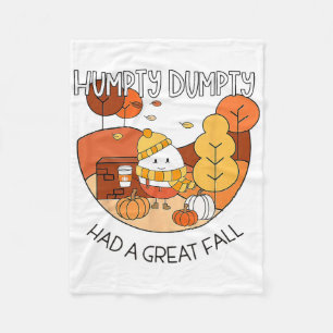 Humpty Had A Great Fall Autumn Dumpty Halloween Th Fleece Blanket