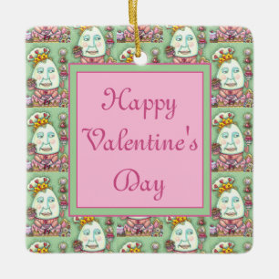 HUMPTY KING OF HEARTS AND CONFECTIONS, VALENTINE CERAMIC ORNAMENT