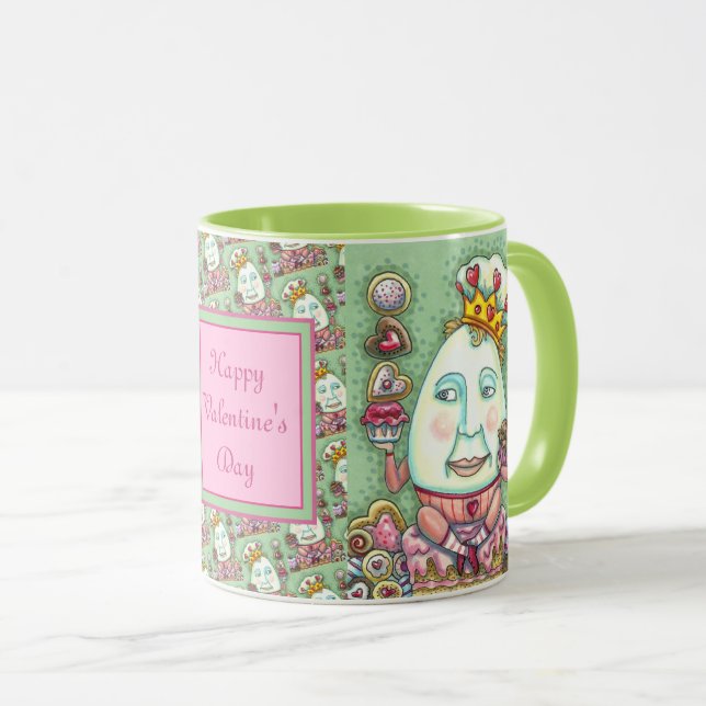 HUMPTY KING OF HEARTS AND CONFECTIONS, VALENTINE MUG (Front Right)