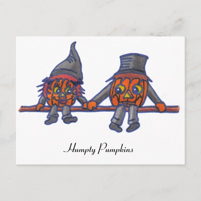 Humpty Pumpkins...postcard Postcard (Front)