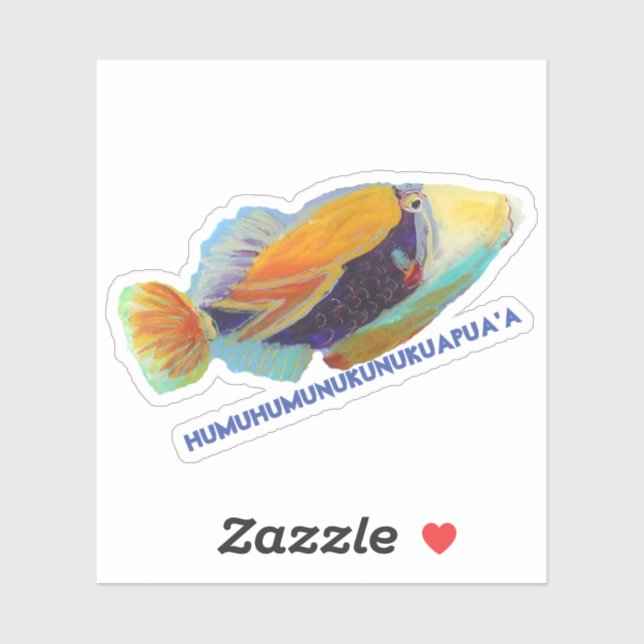 Humu Trigger Fish  Hawaiian Sticker (Sheet)