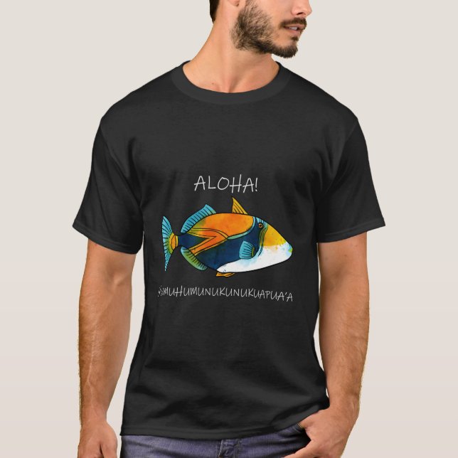 Humuhumunukunukuapua'A Olelo Hawaiian Reef Trigger T-Shirt (Front)