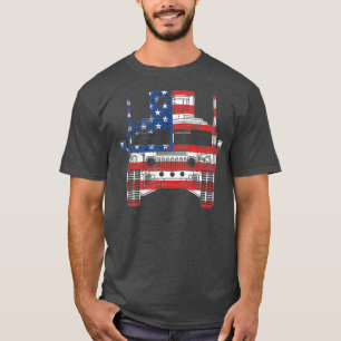 Humvee American Flag Military Vehicle HMMWV Front  T-Shirt