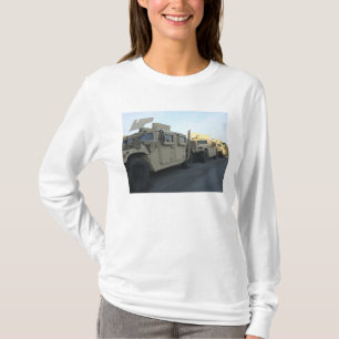 Humvees sit on the pier at Morehead City T-Shirt