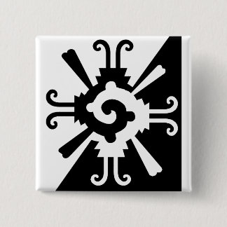 Hunab Ku-Black and White 15 Cm Square Badge