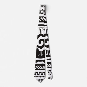 Hunab Ku Mayan symbol black and white Tie