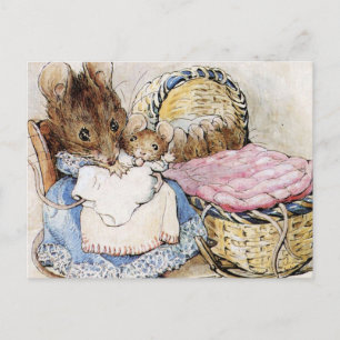 Hunca Munca Her Babies Two Bad Mice Beatrix Potter Postcard