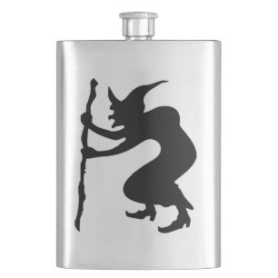 HUNCHBACK HALLOWEEN WITCH HIP FLASK