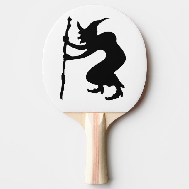 HUNCHBACK HALLOWEEN WITCH PING PONG PADDLE (Front)