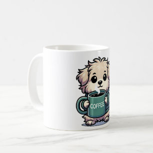 Hund mit Kaffeetasse Coffee Mug