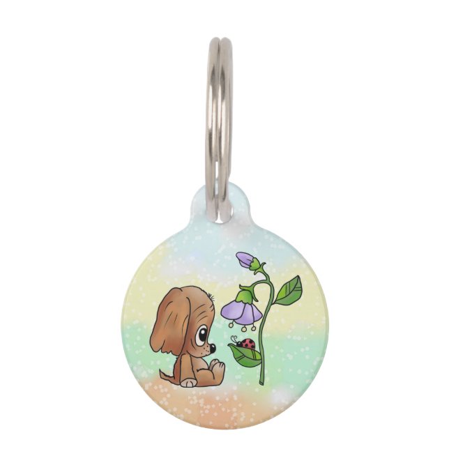 Hund und Blume Pet Tag (Front)