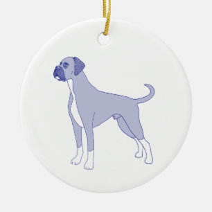 Hunderasse Boxer Ceramic Tree Decoration