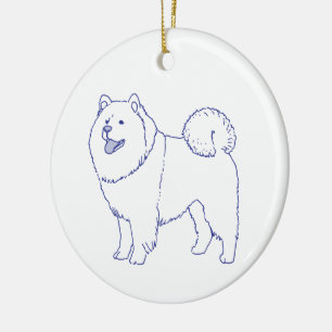 Hunderasse Chow-Chow Ceramic Tree Decoration