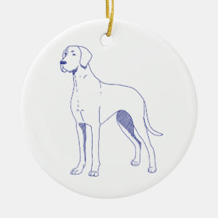 Hunderasse Deutsche Dogge Ceramic Tree Decoration