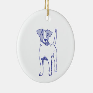 Hunderasse Jack Russel Ceramic Tree Decoration