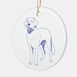 Hunderasse Labrador Ceramic Tree Decoration