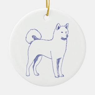 Hunderasse Shiba Inu Ceramic Tree Decoration