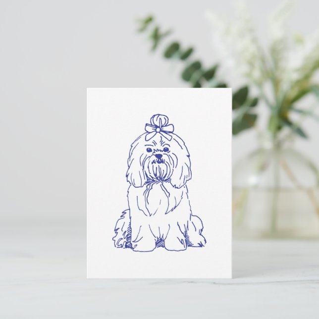 Hunderasse Shih Tzu Postcard (Standing Front)