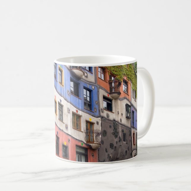 Hundertwasser in Vienna photo Coffee Mug (Front Right)