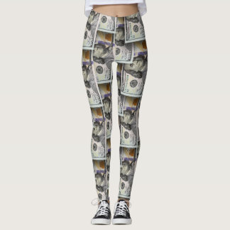 Hundred dollar bill leggings
