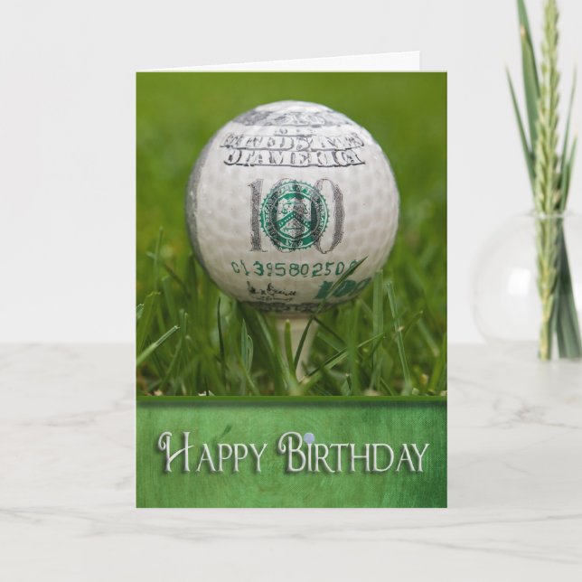 Hundred Dollar Golf Ball Card (Front)