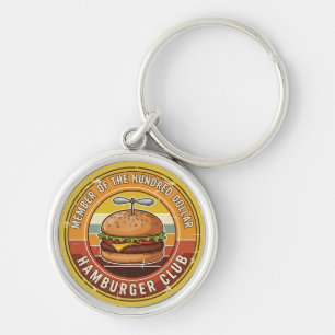 Hundred Dollar Hamburger Club Funny Aviation  Key Ring