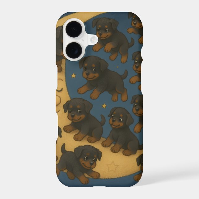 Hundred Flying Rottweilers – Joyful Puppies iPhone Case (Back)