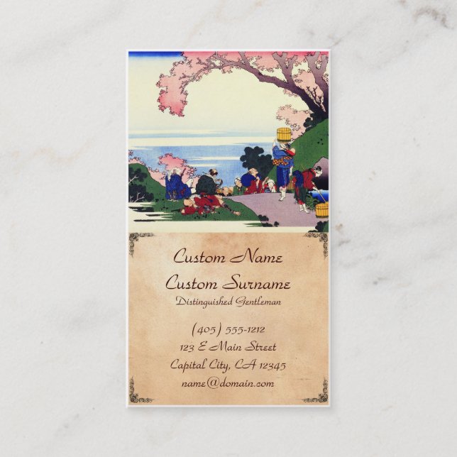 Hundred Poems Explained by the Nurse Hokusai Business Card (Front)