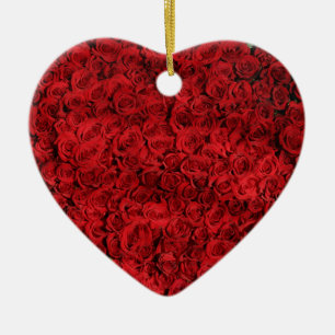 Hundreds of Beautiful Red Roses Ceramic Tree Decoration