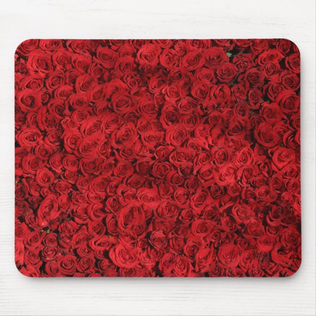 Hundreds of Beautiful Red Roses Mouse Mat (Front)