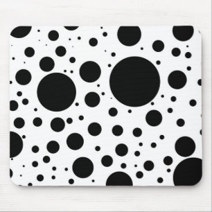 Hundreds of Black Dots and Circles in Varying Size Mouse Mat