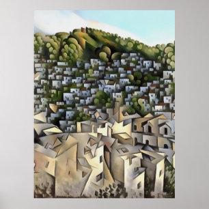Hundreds Of Houses Kayakoy Fethiye Painting Poster